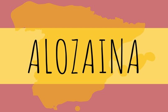 Alozaina: Illustration mit dem Namen der spanischen Stadt Alozaina