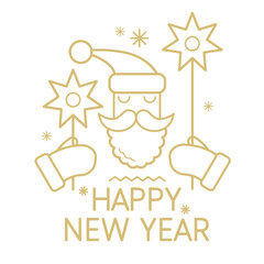 Vector Christmas and new year image. A scene on the theme of the New Year holidays. Concept illustration.