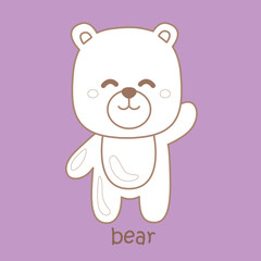 Alphabet B For Bear Digital Stamp