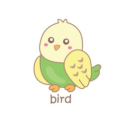 Alphabet B For Bird Illustration Vector Clipart