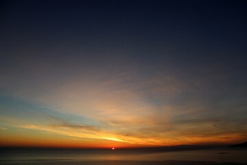 sunset over the sea