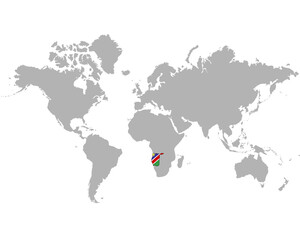 Fototapeta premium ナミビアの地図