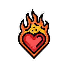 passion fire color icon vector. passion fire sign. isolated symbol illustration