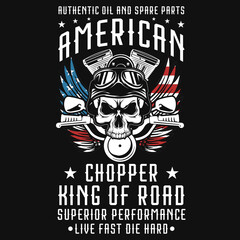 American motorcycle riders tshirt design