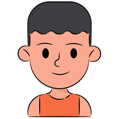 boy filled outline icon