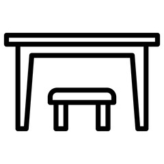 chair with table icon
