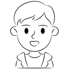 Obraz premium boy outline icon