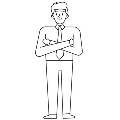 businessman outline icon