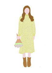 woman cartoon fashion illustration