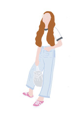 woman cartoon fashion illustration
