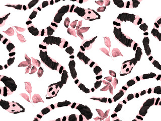 Snake Seamless Pattern.