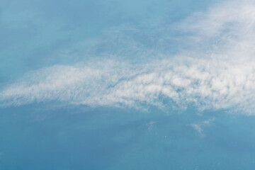 Naklejka na ściany i meble A panoramic view of daylight and over all thiny clouds under the blue sky, Sky and clouds banner, wallpaper concept.