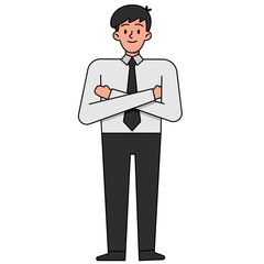 businessman filled outline icon