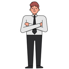 businessman filled outline icon