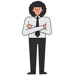 businessman filled outline icon