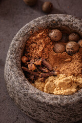 Preparing homemade pumpkin spice from scratch