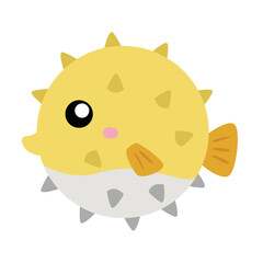 Glow Fish Underwater Animal Illustration Vector Clipart