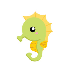 Seahorse Underwater Animal Illustration Vector Clipart