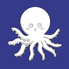 Octopus Underwater Animals Digital Stamp