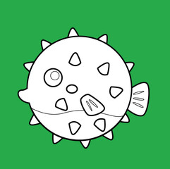 Glow Fish Underwater Animals Digital Stamp