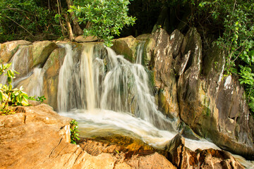 Beautiful Hudhudi waterfalls in Belpahari near Jhargram, West Bengal, India