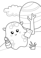 Monster School Coloring Pages A4 for Kids and Adult