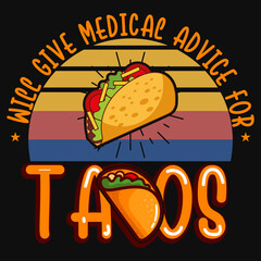 Awesome vintage tacos tshirt design