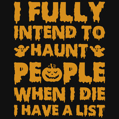 Halloween typography tshirt design