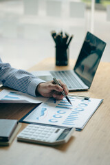 Concept Business Office Businessman Analysis Data Document Graph Chart Report Marketing Research Development Planning Management Strategy Accounting Finance Vertical Picture