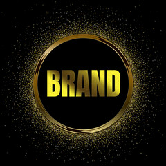 brand in golden stars and yellow background