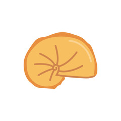 Tropical marine mollusk with a spiral shell, isolated underwater animals and creatures. Aquarium decoration or adornment. Vector in flat cartoon style