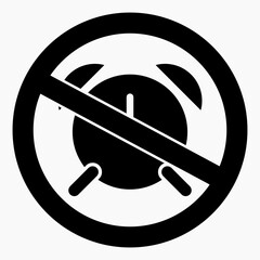 No alarm. Do not rush. No time. Vector icon.