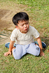 泣き顔の男の子