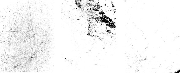 Grunge Urban textures set. Three vector textures.Dust Overlay Distress Grain ,Simply Place textures over any Object to Create grungy Effect .abstract,splattered , dirty, texture for your design. 