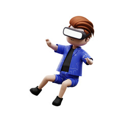 3d illustration metaverse characters 