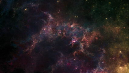 Fototapeta na wymiar Pouring Space Nebula - sci-fi nebula good for gaming and sci-fi related productions
