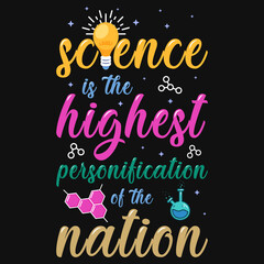 Awesome Sciences typography tshirt design