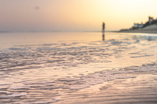 atardecer en la playa