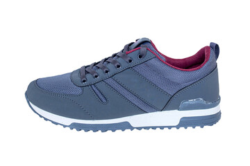 Shoe isolated on white. Blue men sneaker png