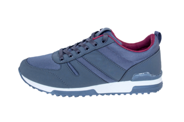 Shoe isolated on white. Blue men sneaker png