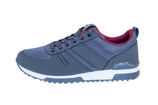 Shoe isolated on white. Blue men sneaker png