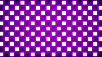 Glowing Neon Purple Square Light Tile background, 3D Rendering