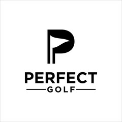 golf lab logo design vector