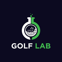 golf lab logo design vector