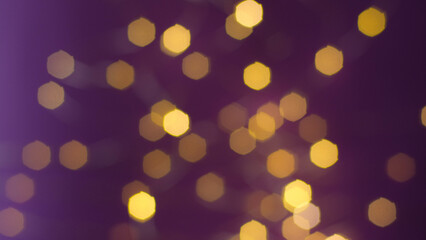 Blurred festive background with golden bokeh