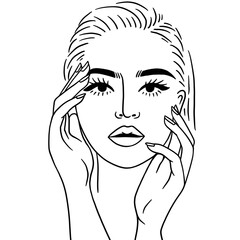 woman with long hair