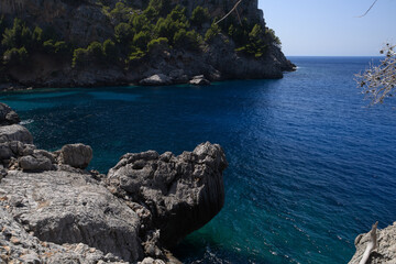 view of SA CALOBRA on Mallorca island (Spain, Balearic Islands)