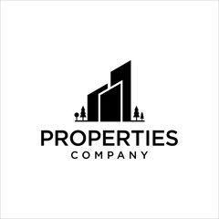 property company real estate logo design vector