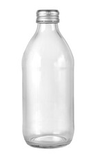 glass empty juice bottle