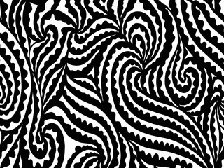 Fototapeta premium Black and white zigzag pattern on a white background,zebra coloring.Seamless pattern.